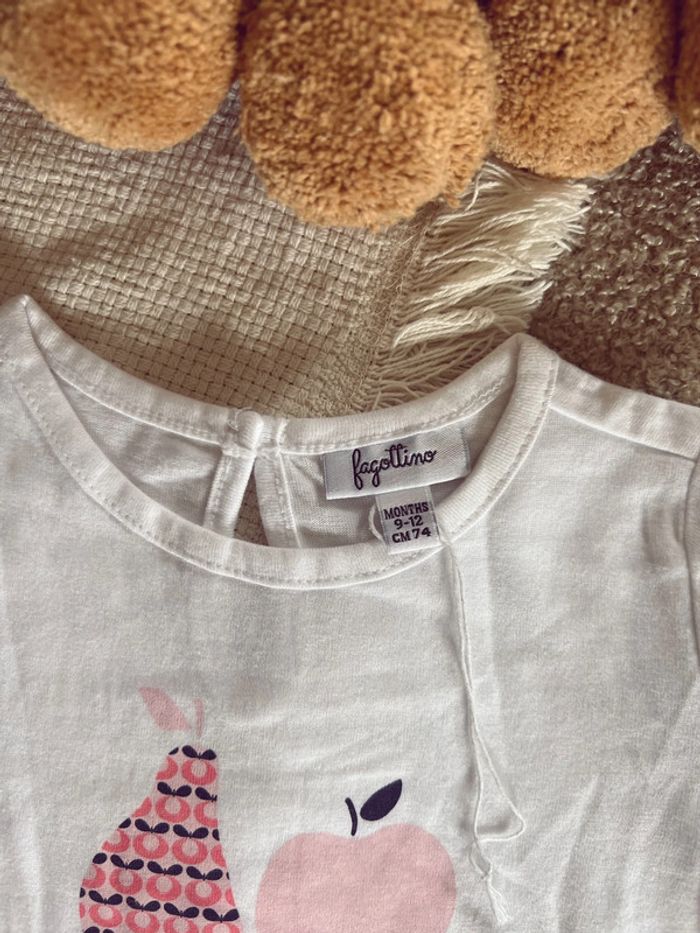 Ensemble short et tee-shirts rose et blanc neuf - photo numéro 3