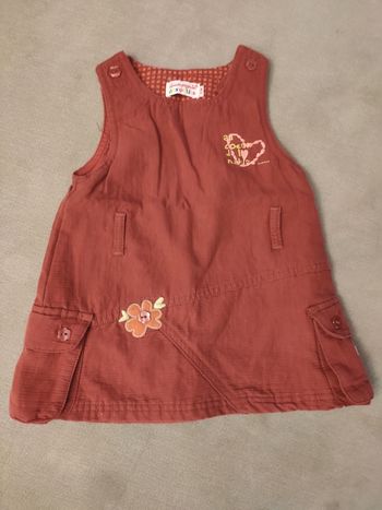 Robe orange/rouge la compagnie des petits 6 mois