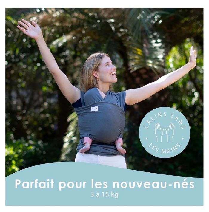 Écharpe de portage, mains libres, élastique, ergonomique et légère