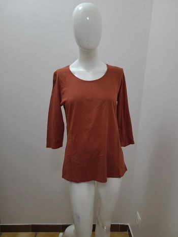 T shirt orange manche 3/4 kiabi taille XL