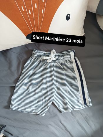 Short Marinière 23 mois garçon
