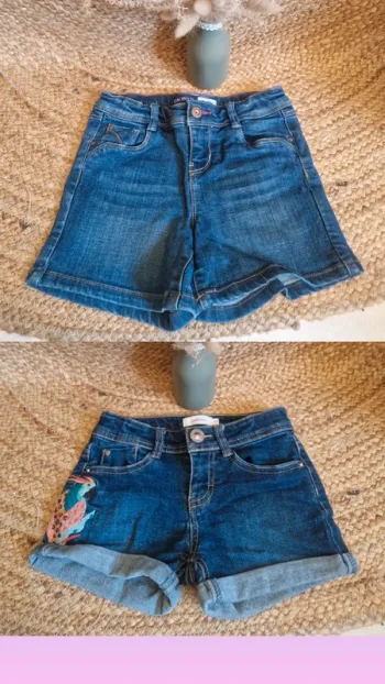 Lot de 2 short en jean fille okaïdi et catimini 6 ans
