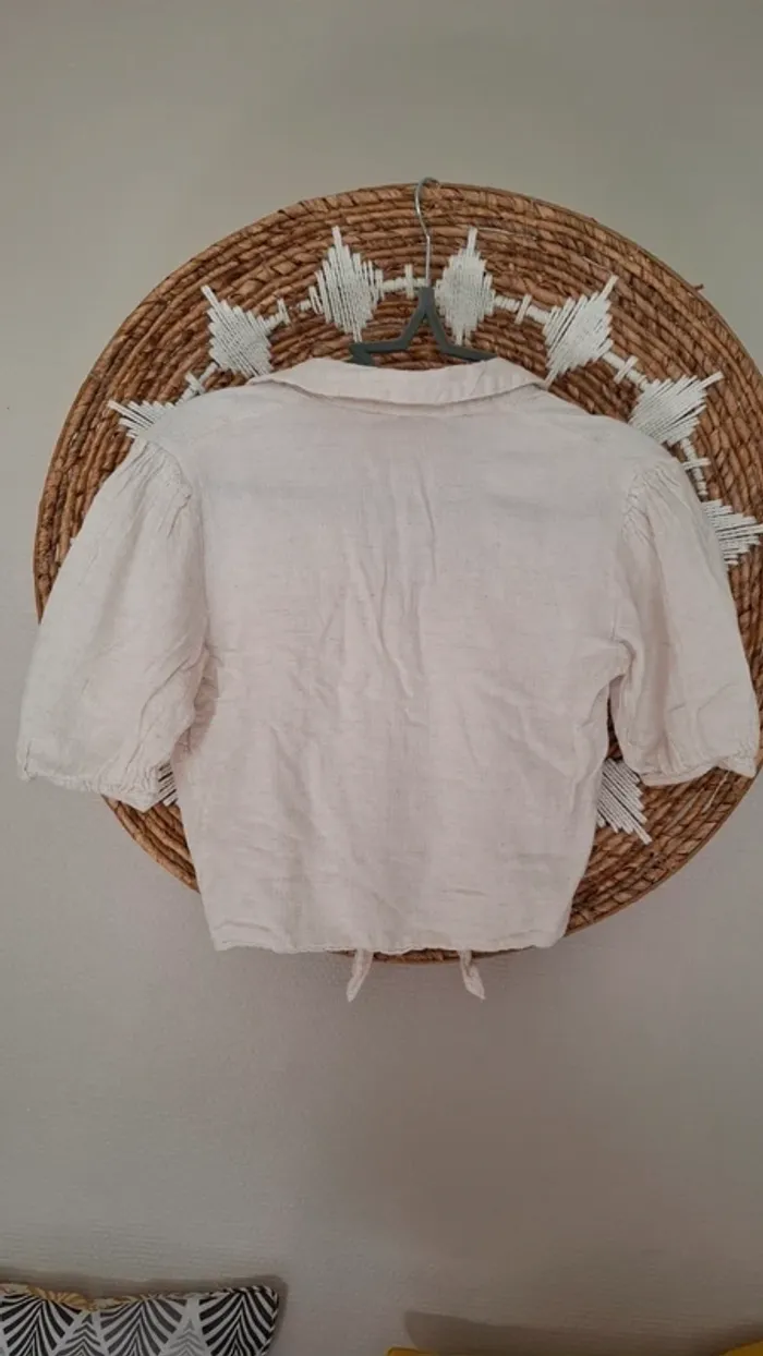Chemise nouée lin coton - photo numéro 3