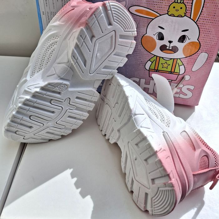 Chaussure à Lacets Basket Neuve Fille Rose blanche - photo numéro 3
