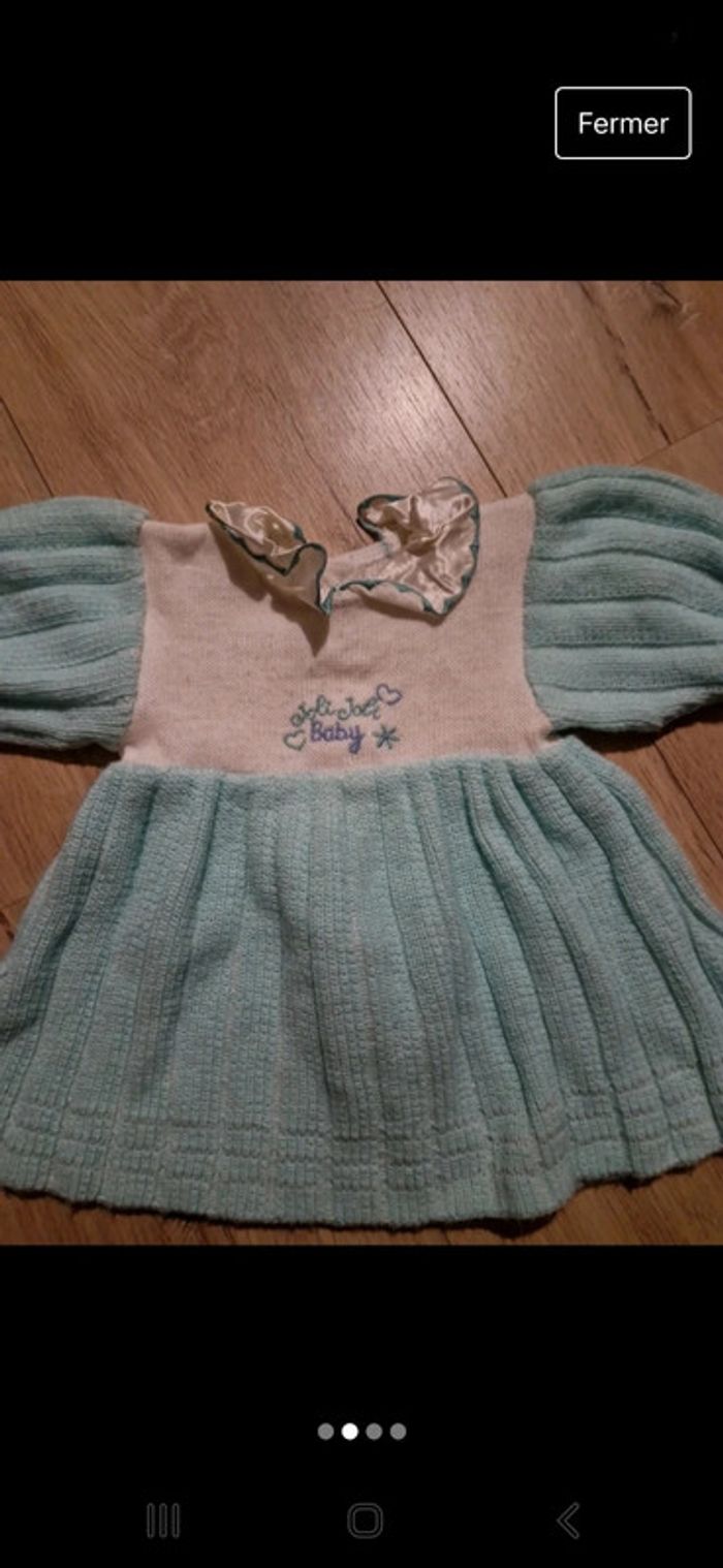Robe bébé 3 mois vintage joli joli baby made in France - photo numéro 2