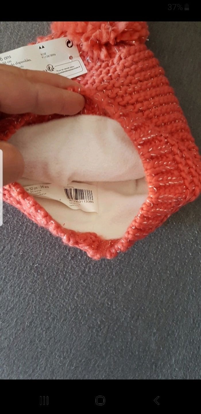 Bonnet pompon irisé taille 3-6ans - photo numéro 2