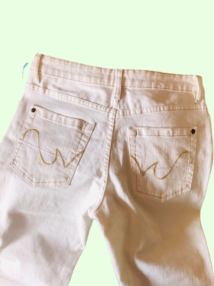 🦋Jean blanc coupe flare bootcut Y2k vintage années 2000 Active Wear white flared jean🌸 - photo numéro 5