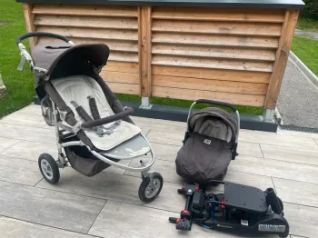 Poussette duo Red castle + cosy + base auto