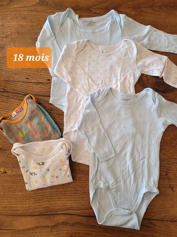 Lot 5 bodies manches longues