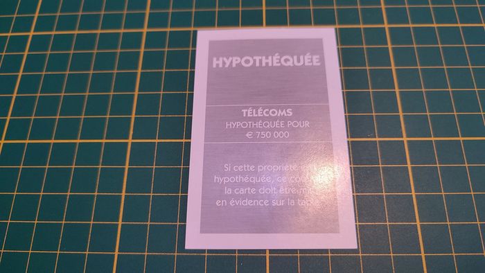 Carte Télécoms jeu de société Monopoly Et si le Monopoly était inventé aujourd'hui #C22 - photo numéro 2