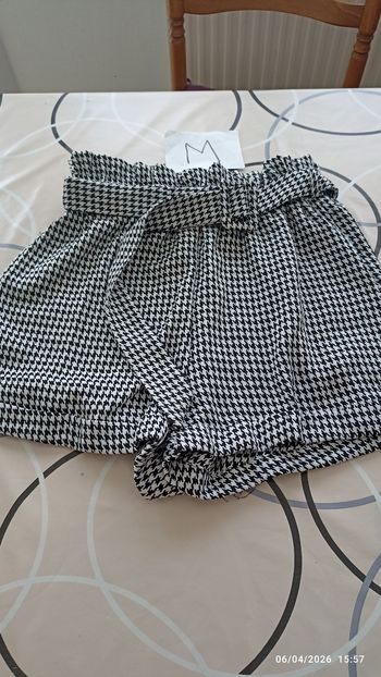 Short carreaux M noir et blanc 