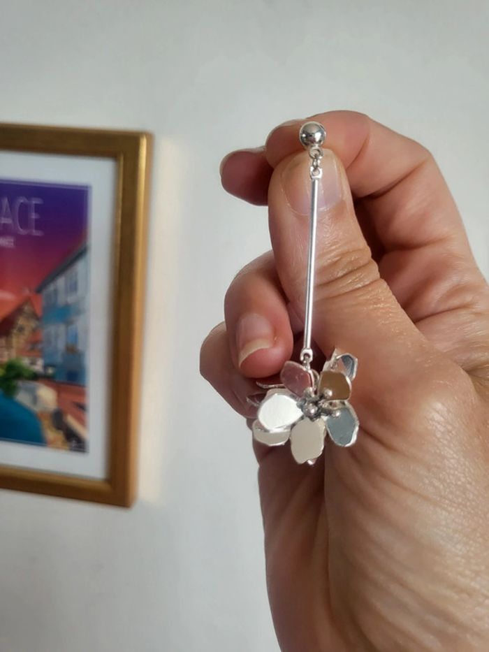 Boucles d'oreilles argentées - photo numéro 2