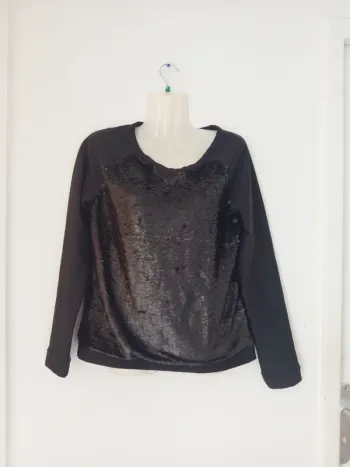 Sweat-shirt à sequins femme w