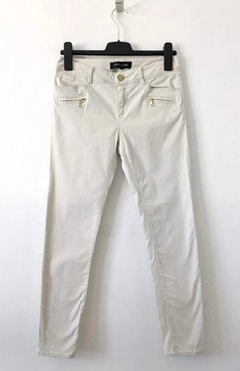 Pantalon d'été en coton crème - River Island - taille 10 (FR36)