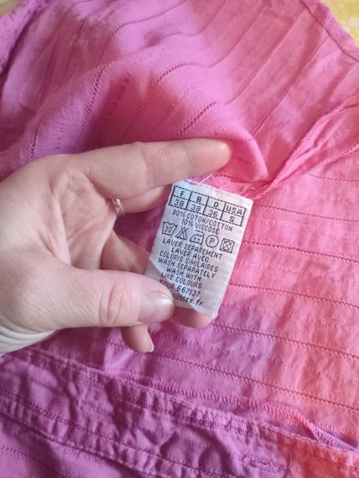 Chemise sans manche rose - photo numéro 4