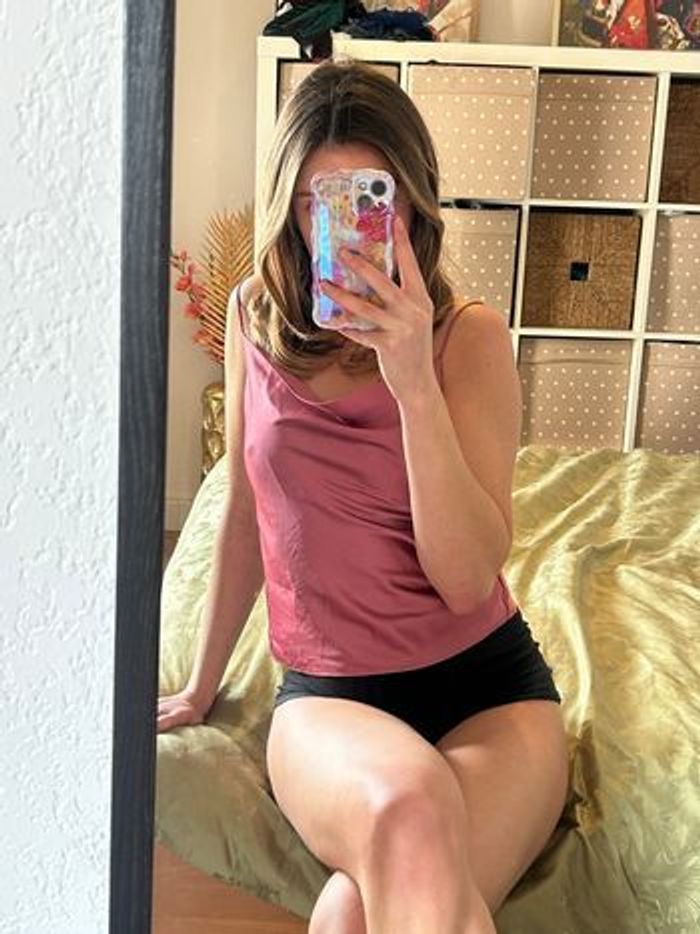 Débardeur caraco rose satin - photo numéro 5