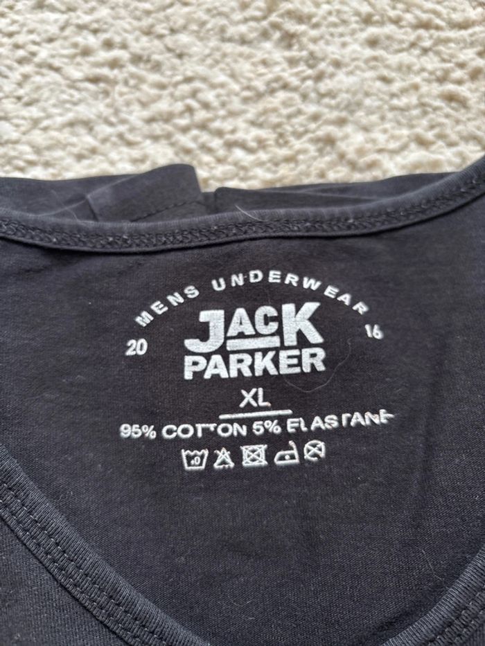 Lot de 6 t-shirt noirs taille XL jack parker - photo numéro 2