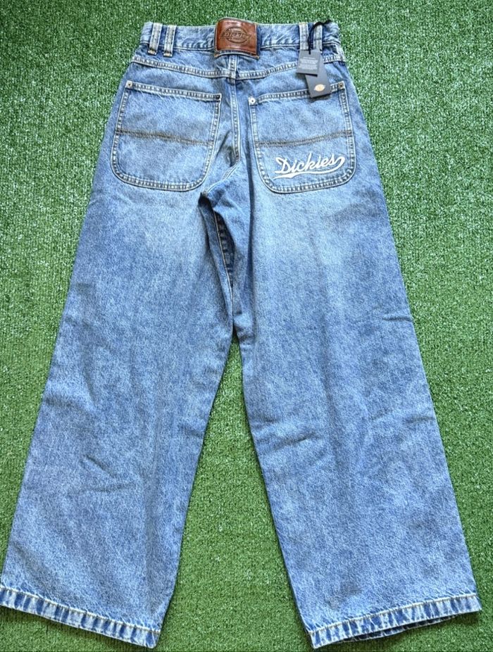 Jean Dickies neuf- loose wave ample- bleu clair délavé- T44 W34 - photo numéro 4