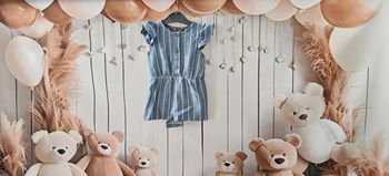 Barboteuse rayée bleue 3 mois Primark Fille