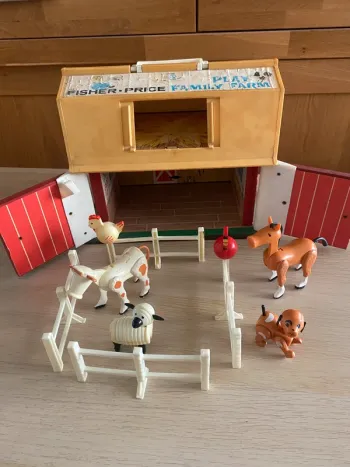 Ferme Fisher price toys farm family play 1967 animaux