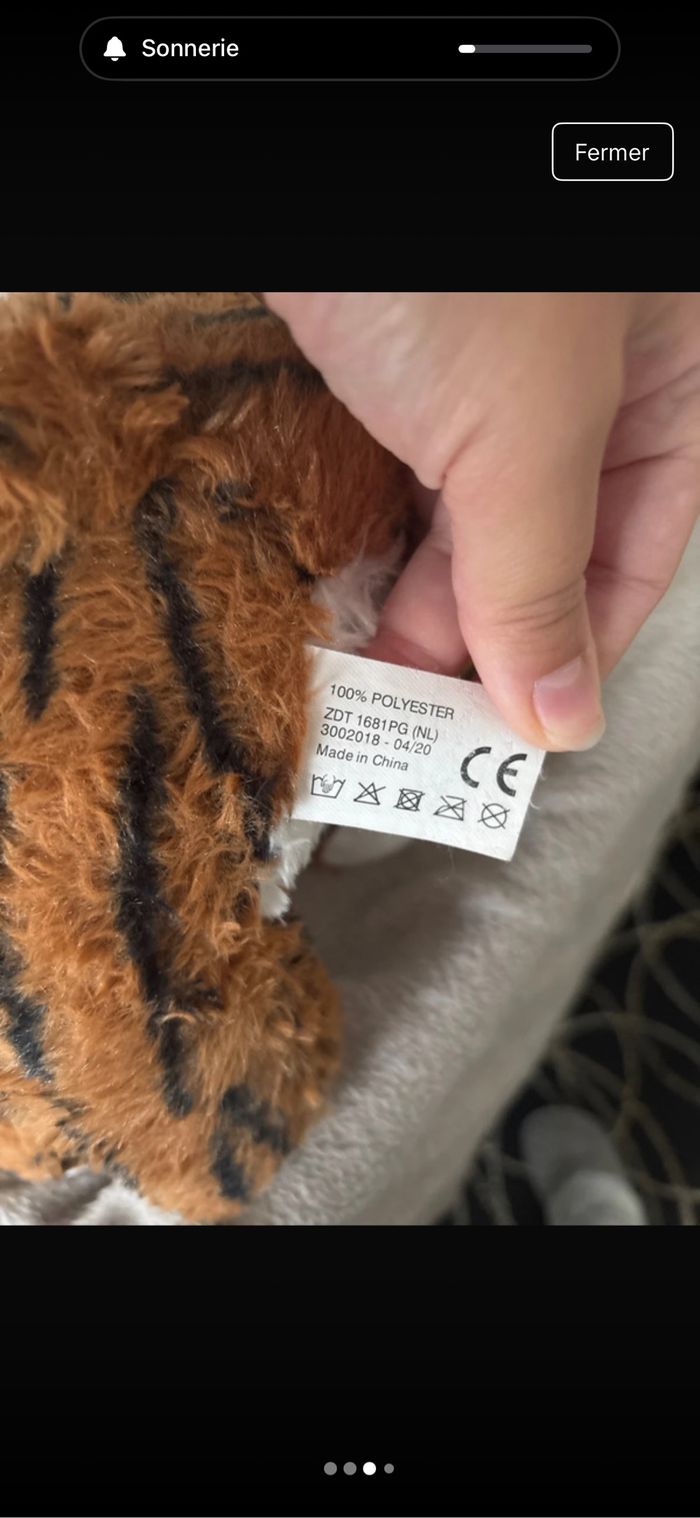 Peluche tigre - photo numéro 3