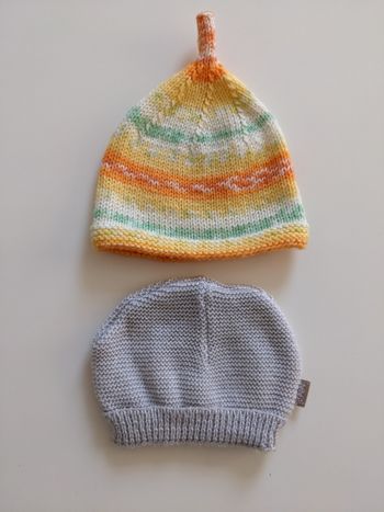 Lot de 2 bonnets en laine