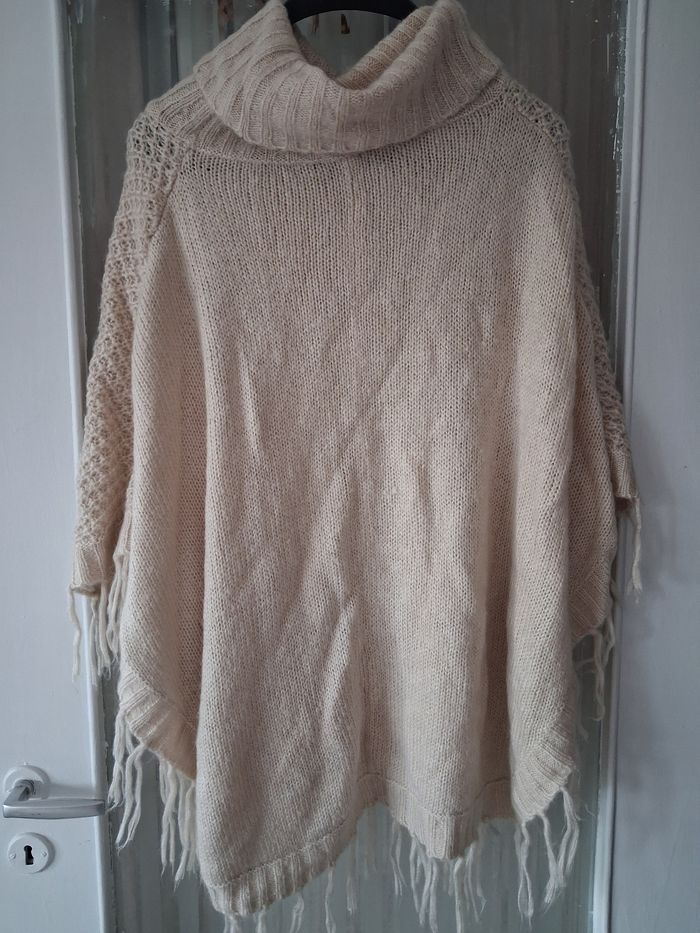Poncho femme Blue Seven M laine creme - photo numéro 2
