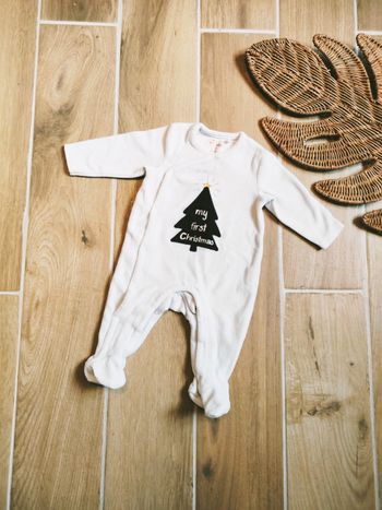 🎄Orchestra Pyjama Grenouillère / Dors-bien “My First Christmas”- Taille 3 mois