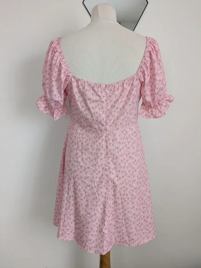 Robe fleurie rose T40 : shein - photo numéro 5