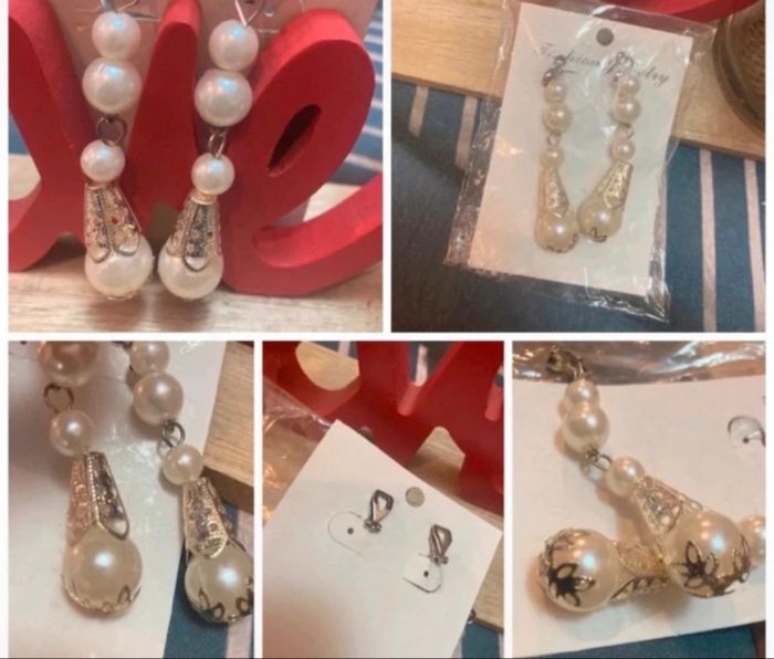 6 paires de boucles d’oreille - métal léger - photo numéro 9