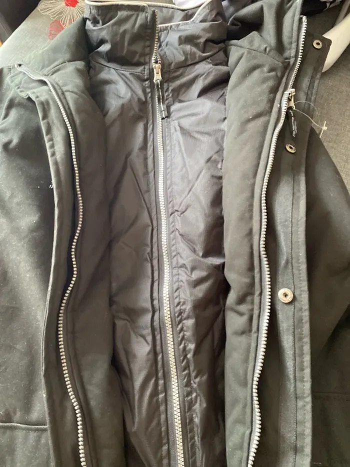 Parka NEUVE doublée avec double fermeture Penduick noir L - photo numéro 11
