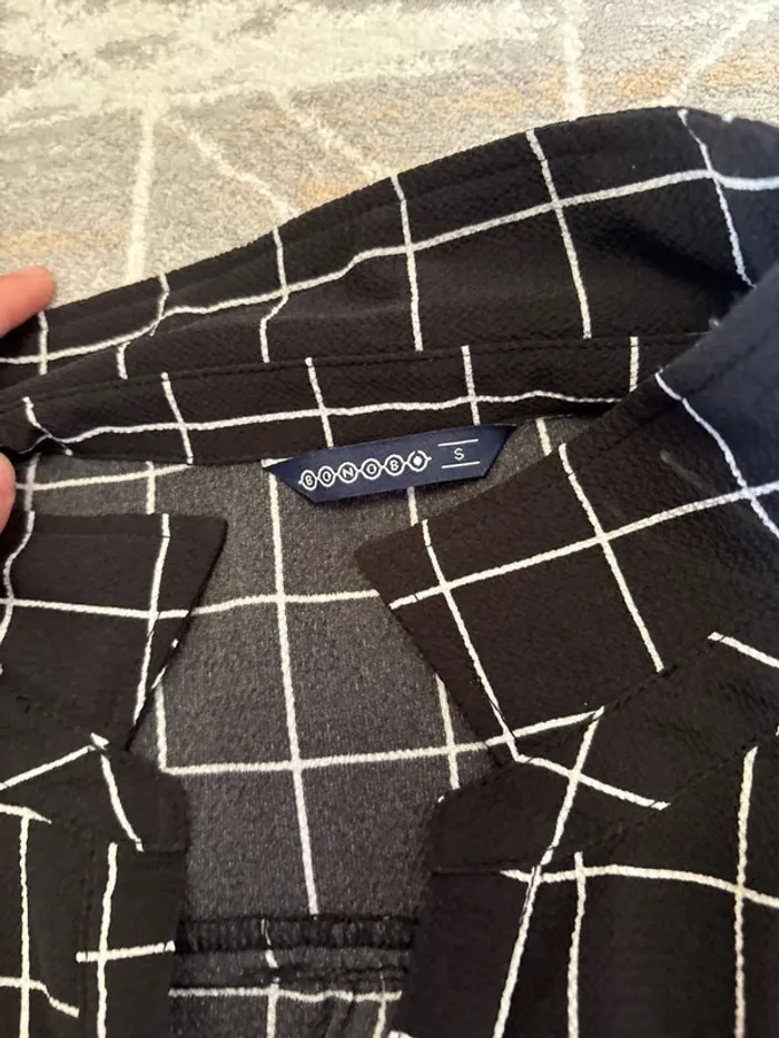 Robe à motif carreau noir - photo numéro 2