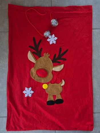 Lot de 2 sacs "hotte de Noël" NEUFS 90x60 cm
