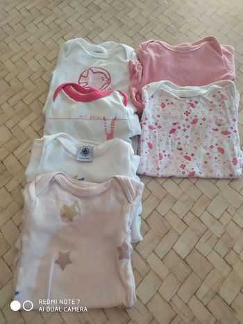 Lot 6 bodys 3 mois manches longues petit bateau
