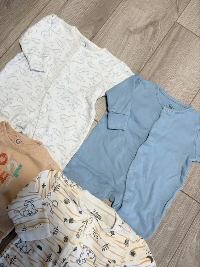 Lot pyjama coton 1mois garçon - photo numéro 3