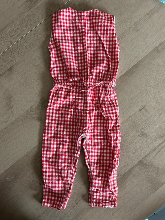 Combinaison pantalon Vichy rouge et blanc