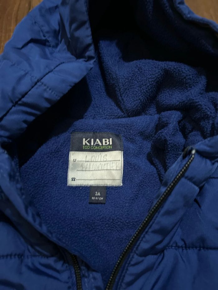 doudoune à capuche bleu électrique kiabi 3 ans - photo numéro 7