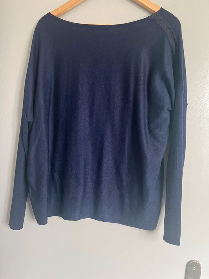 Pull bleu marine Camaieu taille L - photo numéro 2