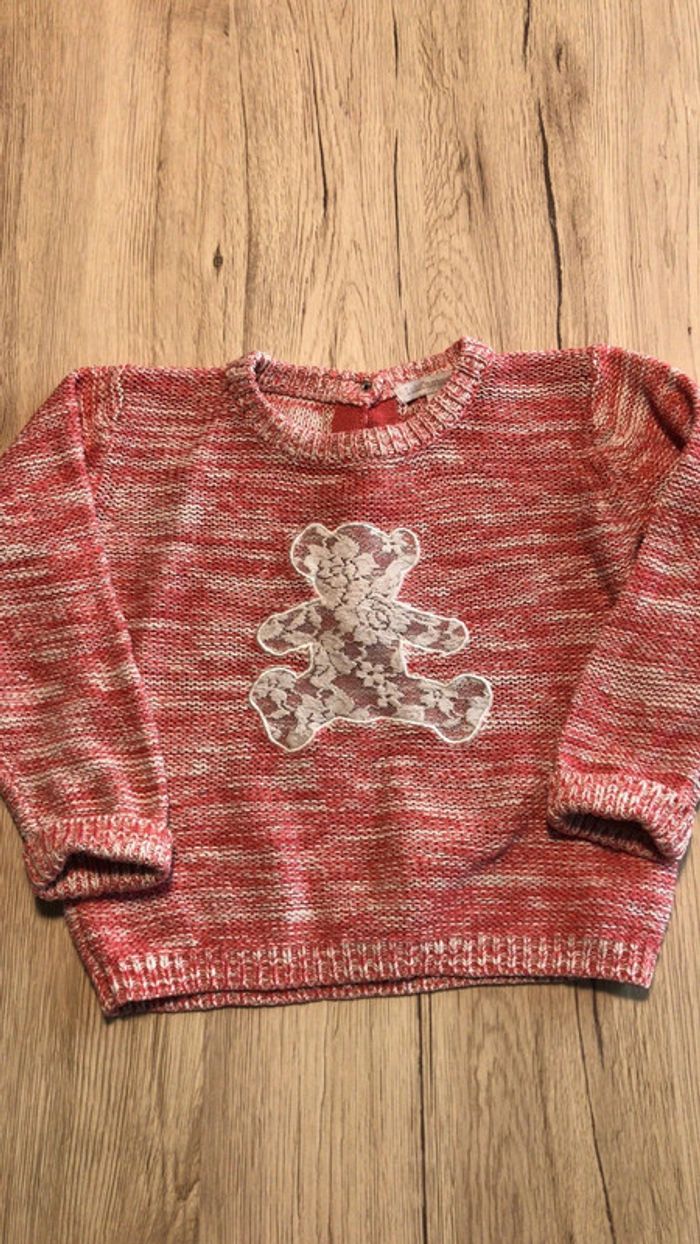 Pull rose chiné - photo numéro 2