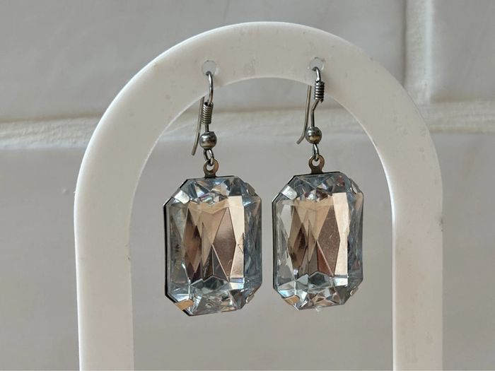 Boucles d’oreilles pendantes strass - photo numéro 2