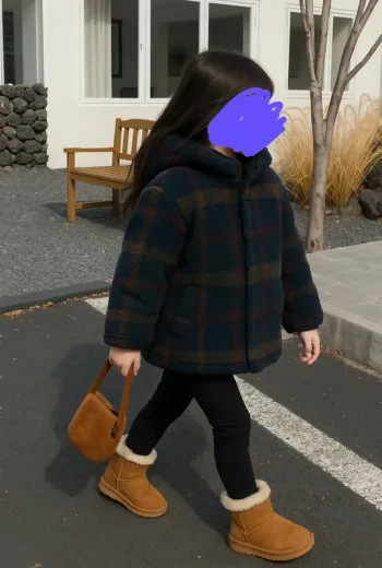 Jolie manteau hiver duveteux Cyrillus 10ans