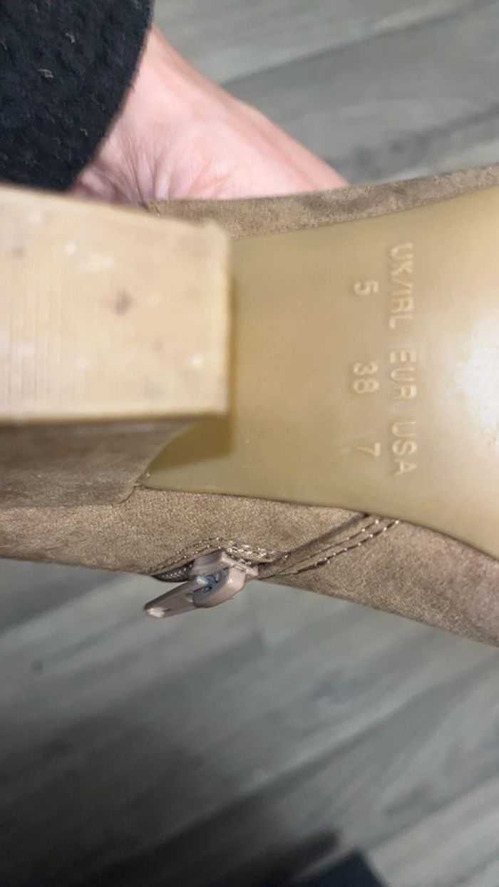 Bottines camel façon daim 38 - photo numéro 7