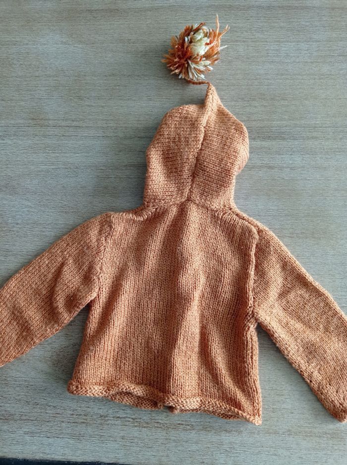 Gilet pompon mixte 3 mois - photo numéro 2