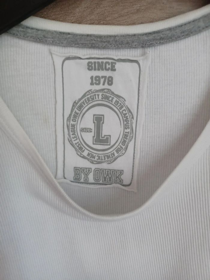 Débardeur blanc Homme Taille L OWK - photo numéro 3