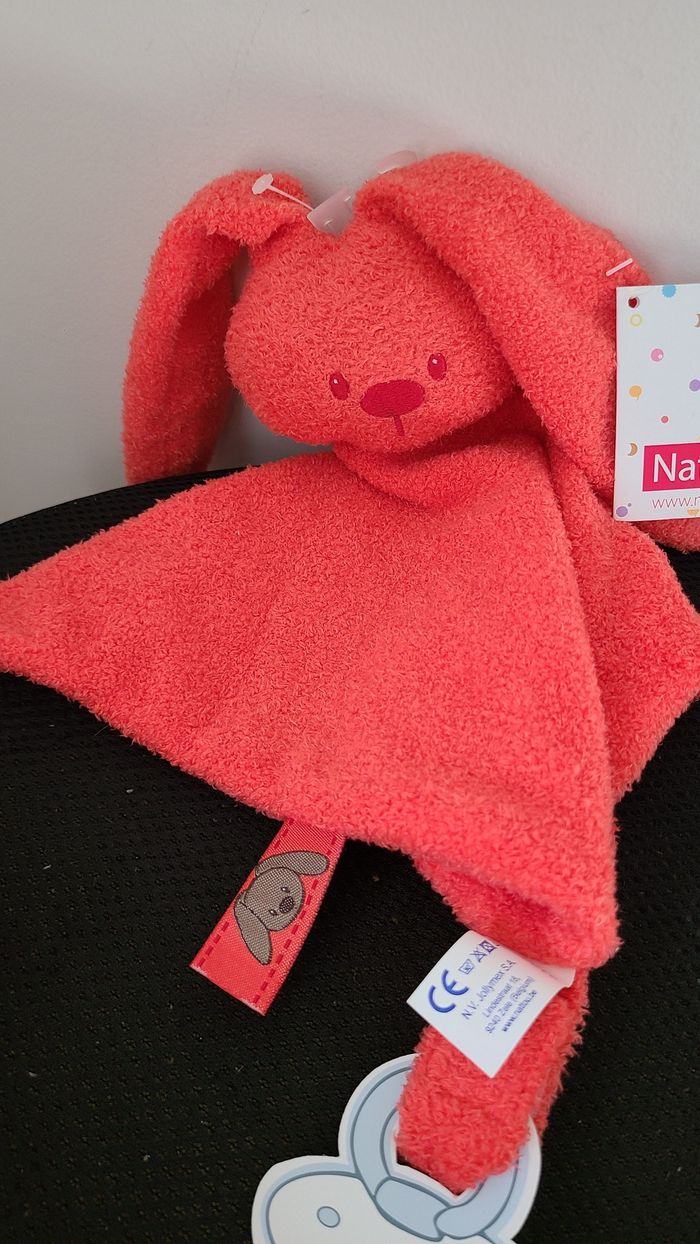 Nattou Doudou Lapin Lapidou Rouge - photo numéro 3