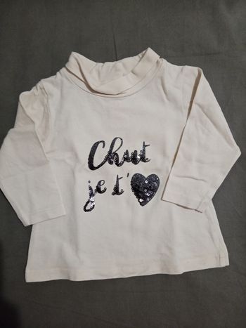 Haut ML "chut je t'aime" _ 3 mois