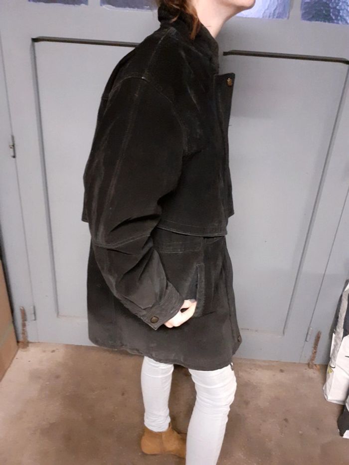 🏘Manteau veste imperméable T40 noir - photo numéro 3