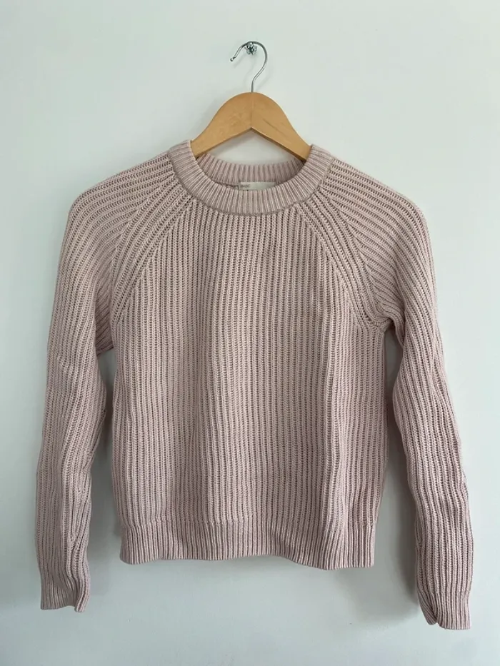 Pull maille rose h&m taille S