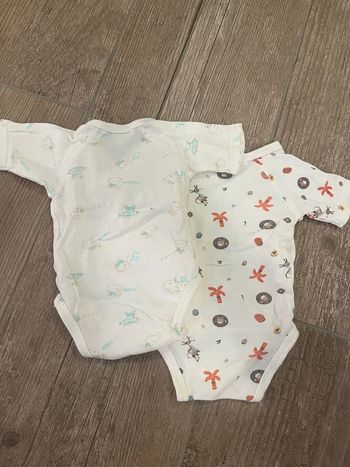 Lot de 2 bodies 1 mois Kitchoun