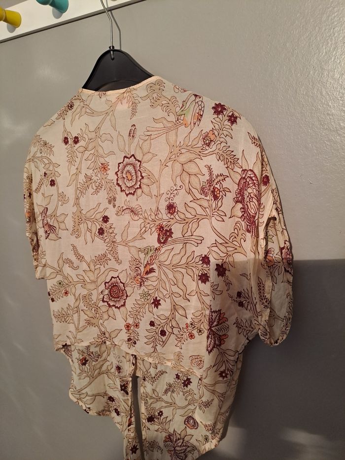 Chemisier femme beige à motifs - Marque PSG - Taille 36 - Très bon état. - photo numéro 10